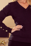 Bluzka ANNA z guziczkami - czarna