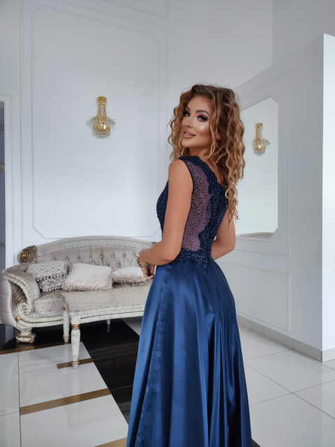 Sukienka wieczorowa ELVIRA by Pretty Woman Dresses - granatowa Sukienka wieczorowa ELVIRA by Pretty Woman Dresses - granatowa