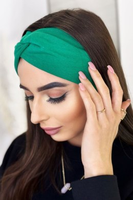 Bawełniana zielona opaska na głowę Maila