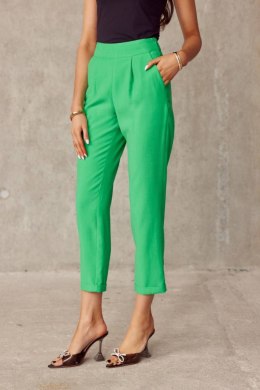 Medina - garniturowe spodnie damskie 7/8 - zielony