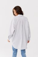 Alison - asymetryczna koszula damska w paski - wzór C2A