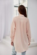 Olivia - koszula damska oversize w paski - wzór P90