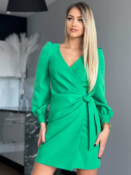 Elegancka sukienka na wesele MELANIA z długim rękawem MARINA - zielony