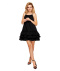 Sukienka mini z falbankami na ramiączkach GRACE – czarna