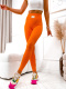 Legginsy modelujące z ozdobną blaszką DORISS MOON - pomarańczowe