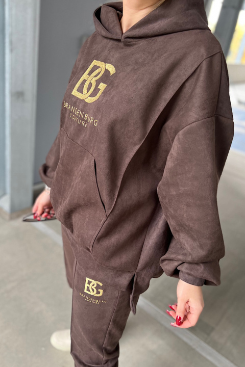 Komplet zamszowy oversize BG SUEDE BRANDENBURG - czekoladowy Komplet zamszowy oversize BG SUEDE BRANDENBURG - czekoladowy