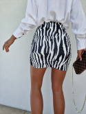 Spódnica marszczona miniówka DIANA BY ME - zebra