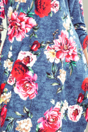 Wygodna sukienka oversize SOPHIE - kwiaty na jeansie
