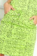 Sukienka sportowa - papirus napis + zielony