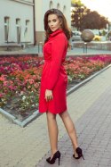 CAMILLE Koszulowa sukienka z wiązaniem - czerwona