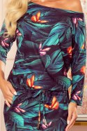 Sukienka sportowa z kieszonkami - kolorowe motyle