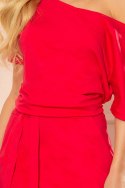 CASSIE sukienka z krótkim rękawkiem - czerwona
