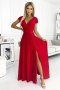 Sukienka z brokatem na wesele CRYSTAL błyszcząca - czerwona