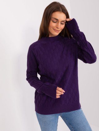 Klasyczny sweter - ciemny fioletowy
